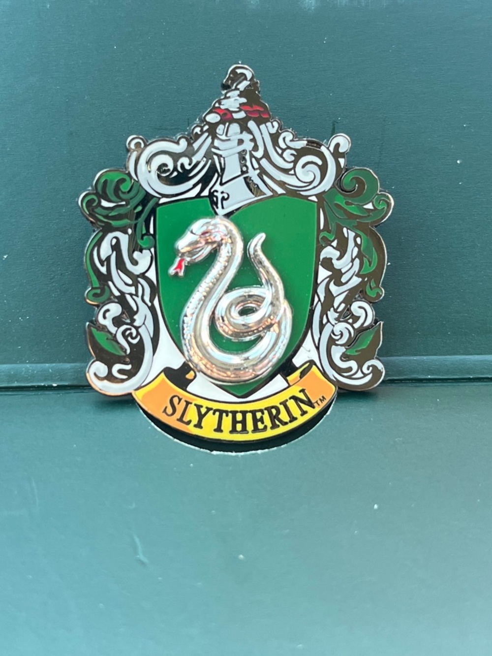 Slytherin Enamel Pin - Green & Silver Crest